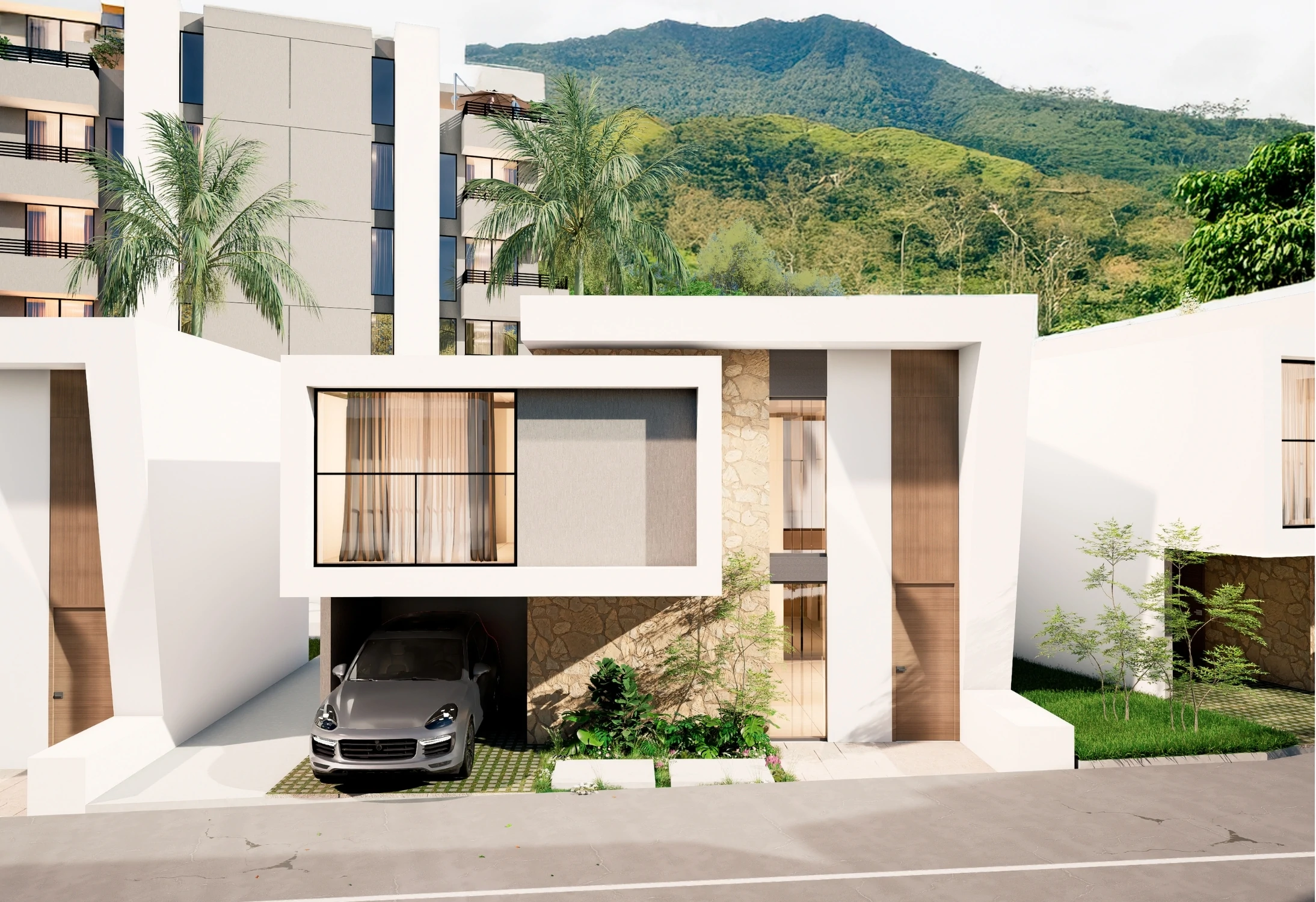 Fachada de casa moderna