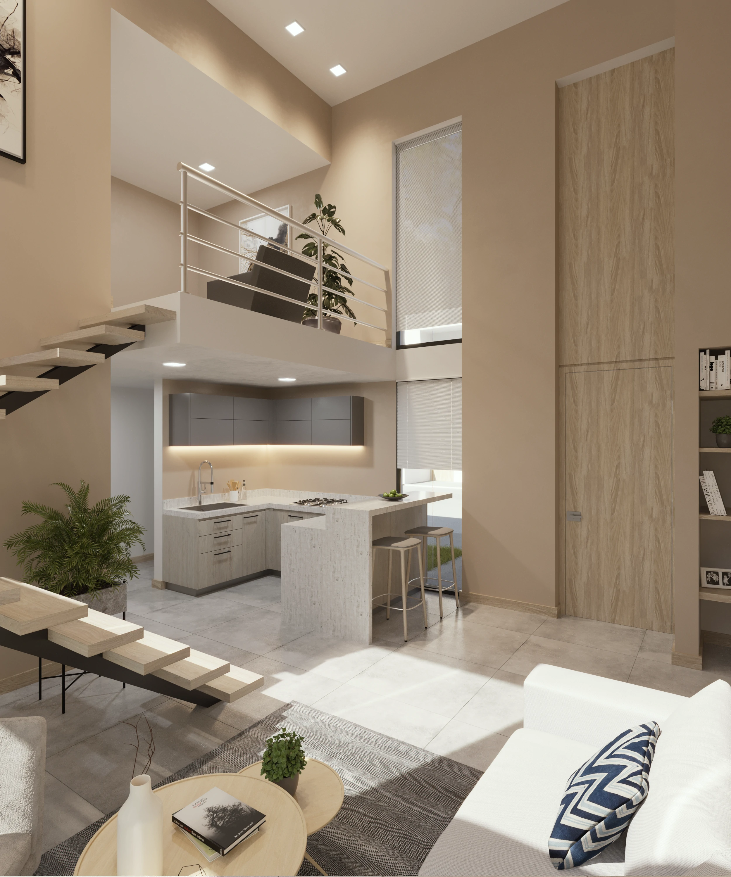 Interior de sala de casa